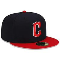 Youth New Era Navy Cleveland Guardians Authentic Collection On-Field Primary Logo 59FIFTY Fitted - Hat