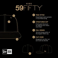 Youth New Era Navy Cleveland Guardians Authentic Collection On-Field Primary Logo 59FIFTY Fitted - Hat