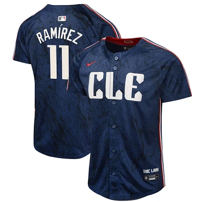 Maillot Nike Jose Ramirez pour jeunes des Cleveland Guardians 2024 City Connect Limited, bleu marine