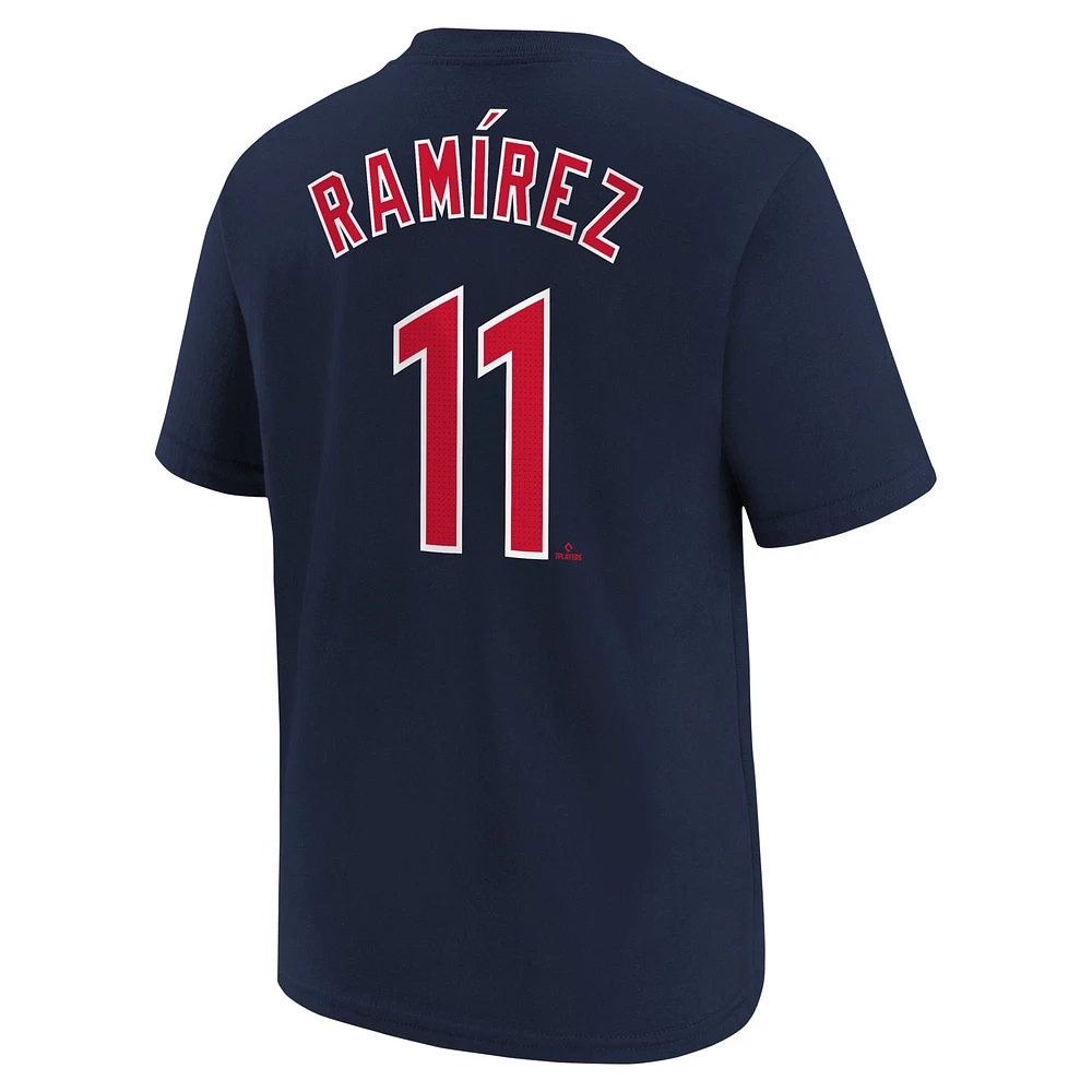 Youth Nike Jose Ramirez Navy Cleveland Guardians Home Player Name & Number T-Shirt