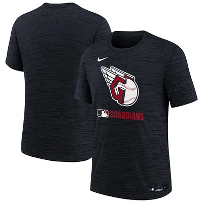T-shirt Nike bleu marine Cleveland Guardians Authentic Collection Velocity Performance pour jeune