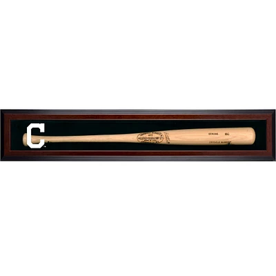 Cleveland Indians Logo Brown Framed Single Bat Display Case