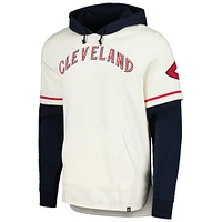 Men's '47 Cream Cleveland Indians Trifecta Shortstop Pullover Hoodie