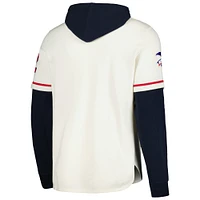 Men's '47 Cream Cleveland Indians Trifecta Shortstop Pullover Hoodie
