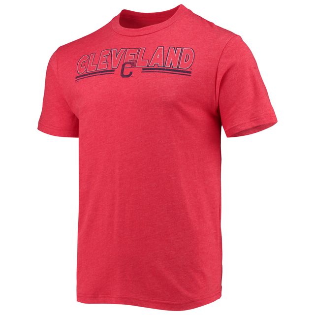 Concepts Sport - Ensemble de nuit avec t-shirt et pantalon Cleveland Indians Meter bleu marine/rouge