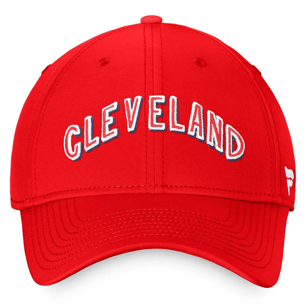 Men's Fanatics Red Cleveland Indians Cooperstown Collection Core Flex Hat