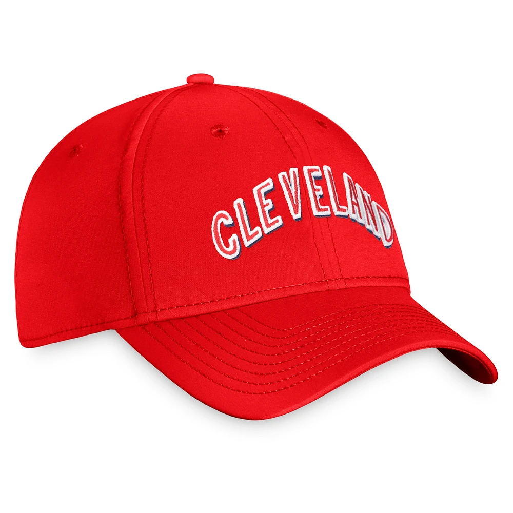 Men's Fanatics Red Cleveland Indians Cooperstown Collection Core Flex Hat