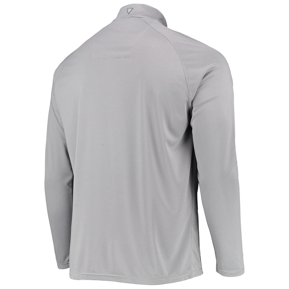 Haut à enfiler quart de zip raglan Levelwear Cleveland Guardians Orion gris pour homme