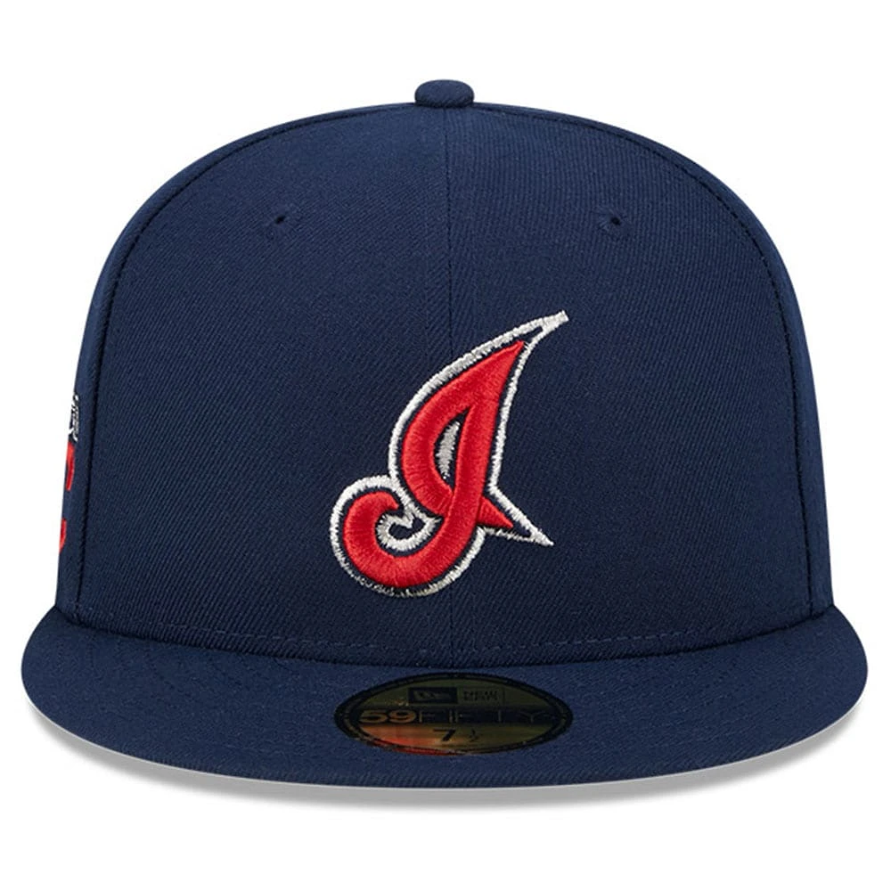 Men's New Era Navy Cleveland Indians Big League Chew Team 59FIFTY Fitted Hat
