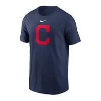 Men's Nike Navy Cleveland Indians Large Logo T-Shirt