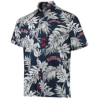 Men's Reyn Spooner Navy Cleveland Indians Aloha Button-Down Shirt