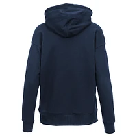 Women's Levelwear  Navy Cleveland Indians Adorn Retro Team 2.0 Pullover Hoodie