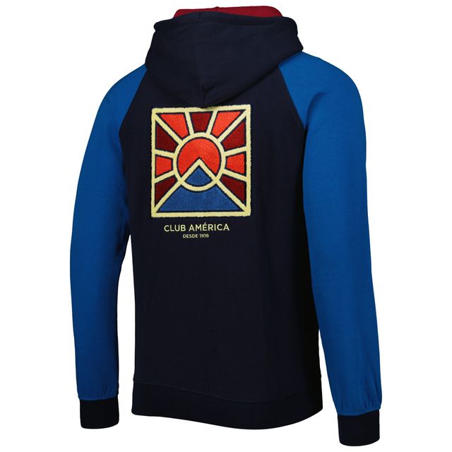 Sweat à capuche raglan Club America Pride bleu marine/bleu pour homme