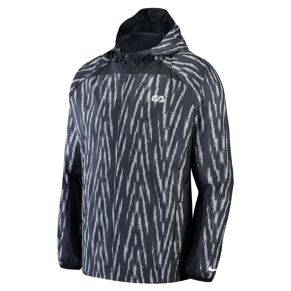 Blouson raglan entièrement zippé Nike Club America AWF pour homme, noir