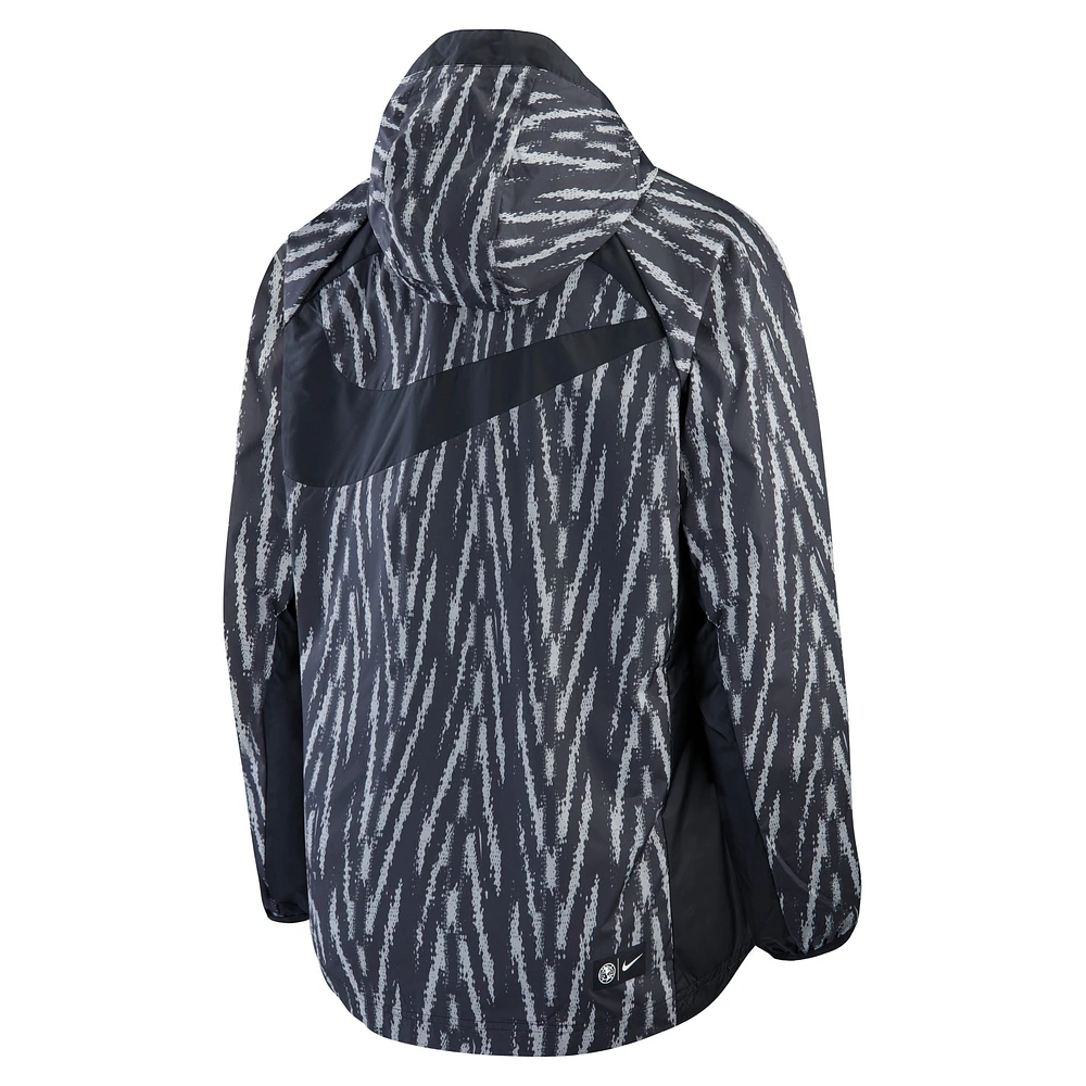 Blouson raglan entièrement zippé Nike Club America AWF pour homme, noir