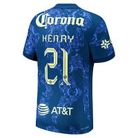 Men's Nike Henry Martin Blue Club America 2024/25 Away Authentic Player Jersey