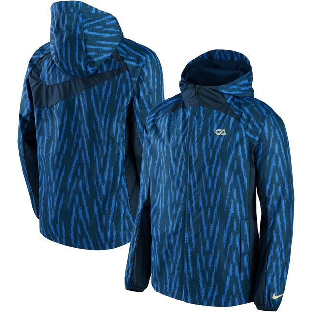 Blouson raglan entièrement zippé Nike Navy Club America AWF pour Homme