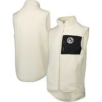 Men's White Club America Pile Full-Zip Vest
