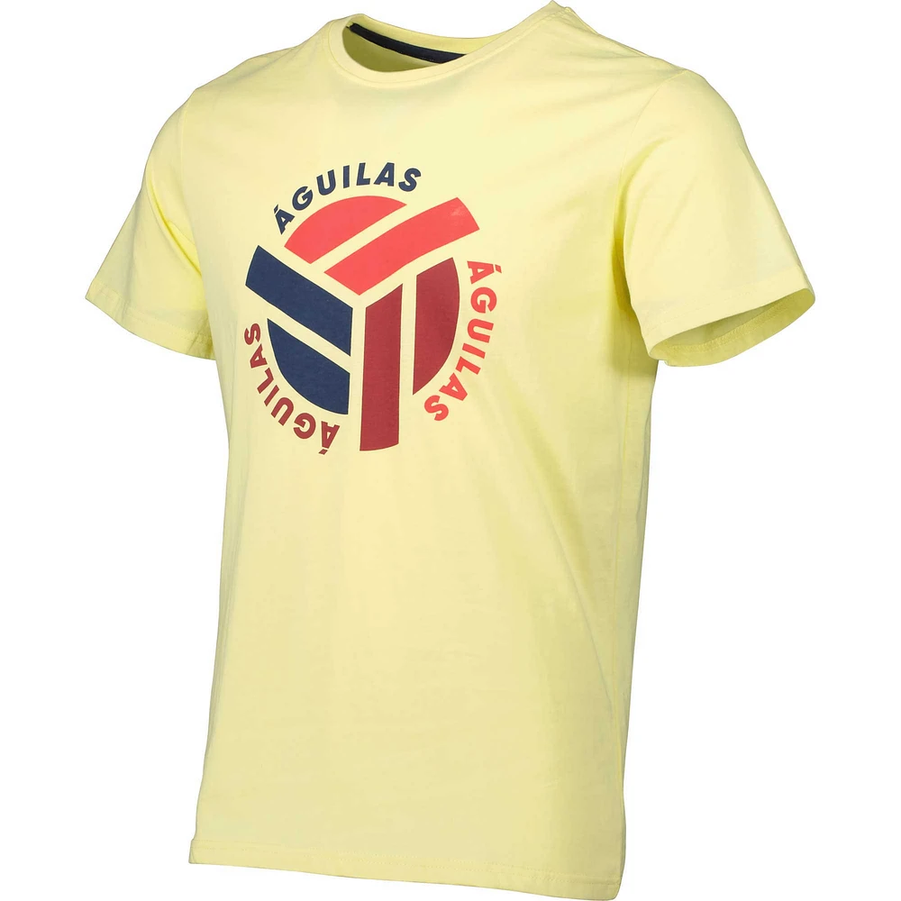 Men's Yellow Club America Rounded T-Shirt
