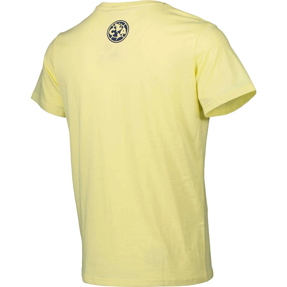 Men's Yellow Club America Rounded T-Shirt