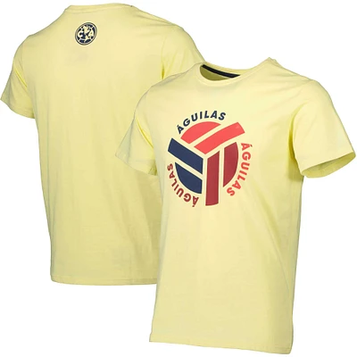 Men's Yellow Club America Rounded T-Shirt