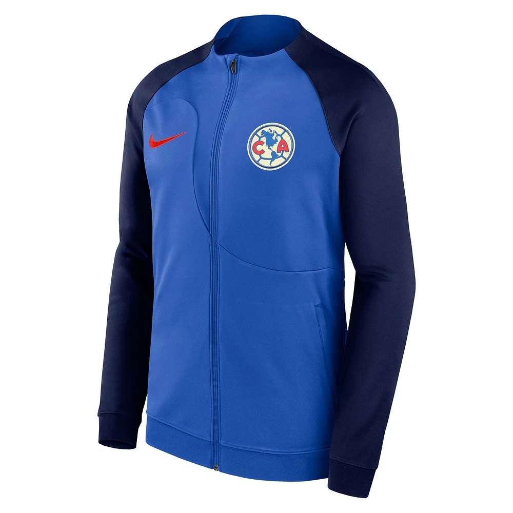 Youth Nike Blue Club America 2023/24 Academy Pro Anthem Fitted Raglan Performance Full-Zip Jacket
