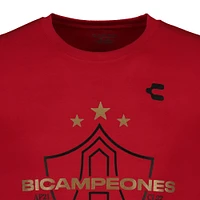 Men's Charly Red Club Atlas 2-Time Liga MX Champions T-Shirt