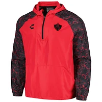 Men's Charly  Red Club Atlas Half-Zip Windbreaker Hoodie Jacket