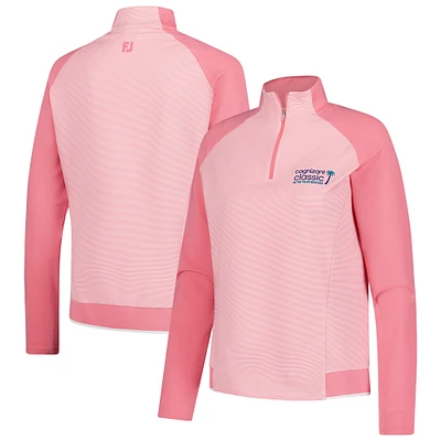 Pull classique à fermeture éclair quart de tour FootJoy Pink Cognizant pour femme