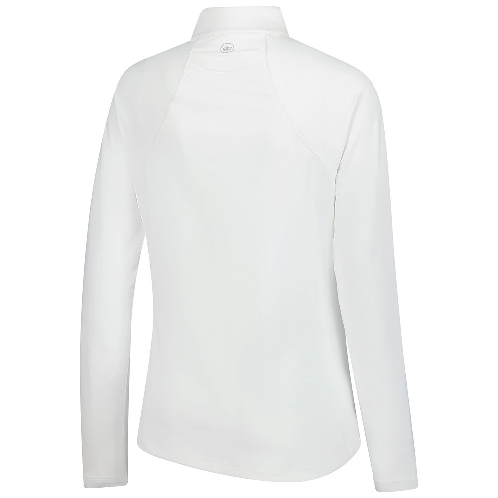 Women's Peter Millar  White Cognizant Classic Raglan Perth Quarter-Zip Top