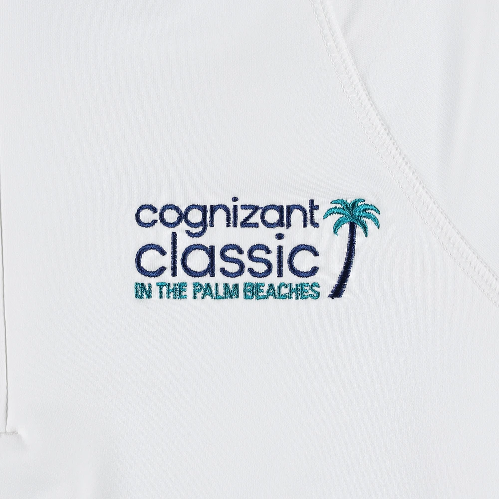 Women's Peter Millar  White Cognizant Classic Raglan Perth Quarter-Zip Top