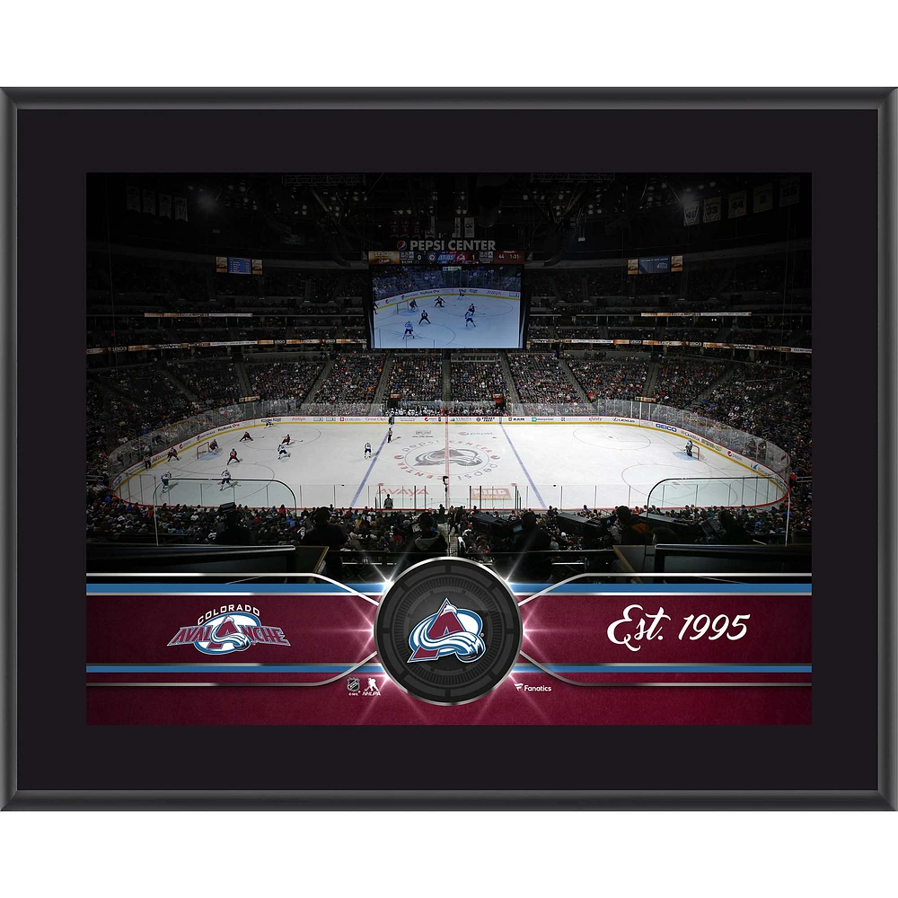 Plaque d'équipe sublimée Colorado Avalanche 10,5" x 13"