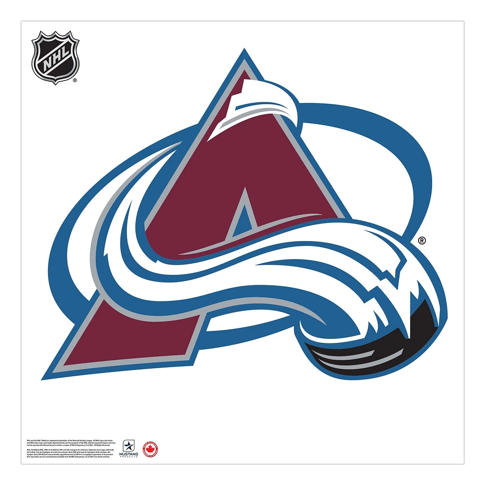 Avalanche du Colorado - Sticker mural en vinyle de repositionnement d'équipe 36'' x 36''