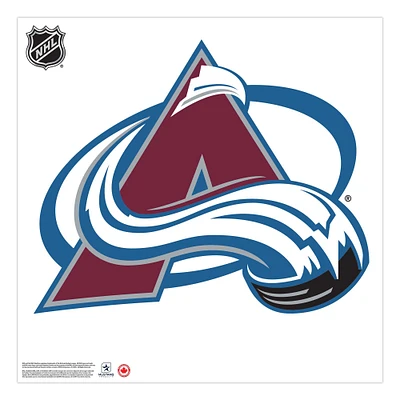 Avalanche du Colorado - Sticker mural en vinyle de repositionnement d'équipe 36'' x 36''