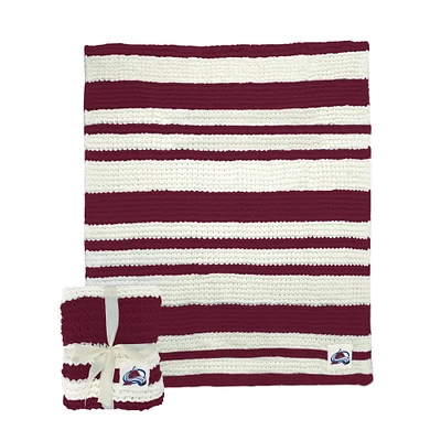Colorado Avalanche 50" x 60" Cable-Knit Throw Blanket