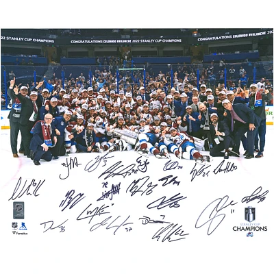 Colorado Avalanche Autographed 2022 Stanley Cup Champions 16" x 20" Team Photograph with Multiple Signatures