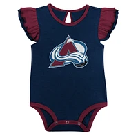 Girls Infant Burgundy/Navy Colorado Avalanche Two-Pack Training Bodysuit Set