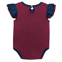 Girls Infant Burgundy/Navy Colorado Avalanche Two-Pack Training Bodysuit Set