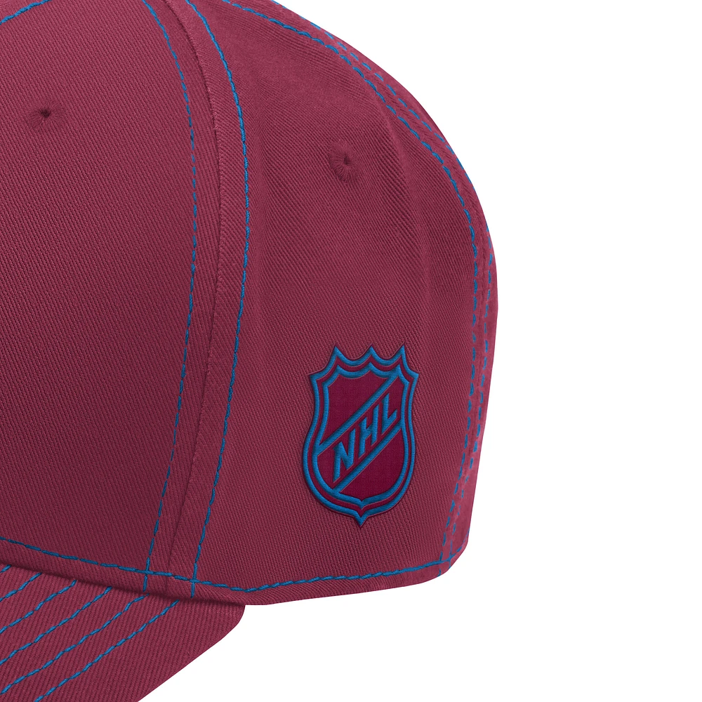 Men's Starter  Burgundy Colorado Avalanche Sphere II Curved Starfit Adjustable Hat