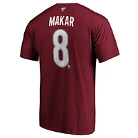 Men's Cale Makar Burgundy Colorado Avalanche Authentic Stack Player Name & Number T-Shirt