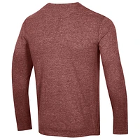 Men's Champion Heather Burgundy Colorado Avalanche Tri-Blend Long Sleeve T-Shirt