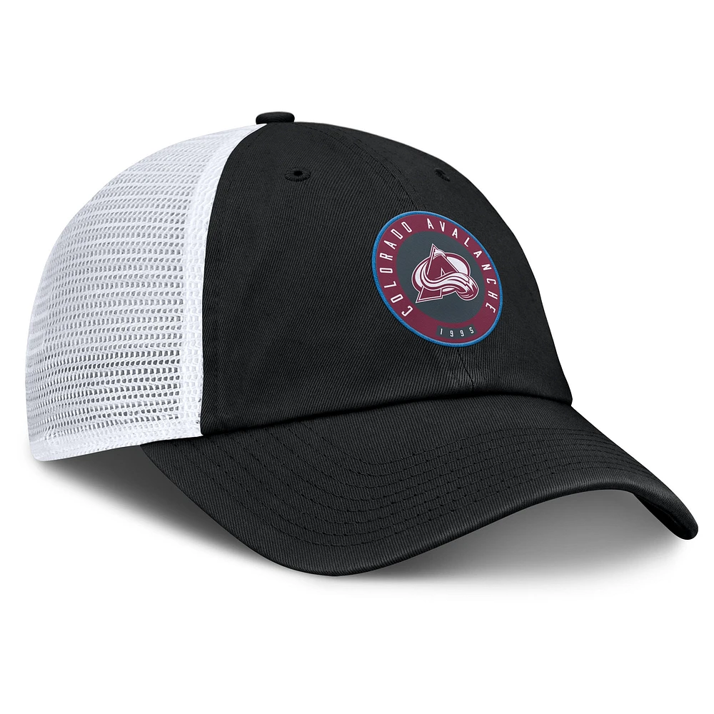 Men's Fanatics  Black/White Colorado Avalanche Averie Trucker Adjustable Hat