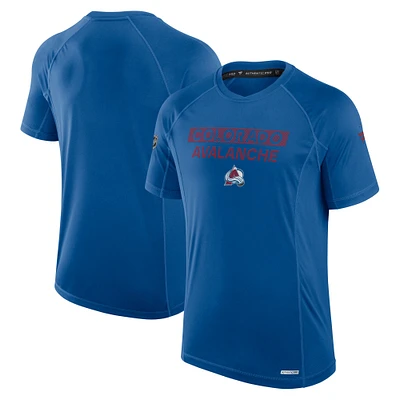 T-shirt technique authentique Pro Rink Colorado Avalanche bleu Fanatics pour homme