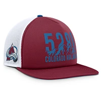 Men's Fanatics Burgundy/Blue Colorado Avalanche Authentic Pro Hometown Rink Foam Trucker Snapback Hat