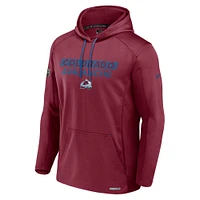 Men's Fanatics  Burgundy Colorado Avalanche Authentic Pro Rink Fleece Pullover Hoodie