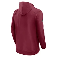 Men's Fanatics  Burgundy Colorado Avalanche Authentic Pro Rink Fleece Pullover Hoodie