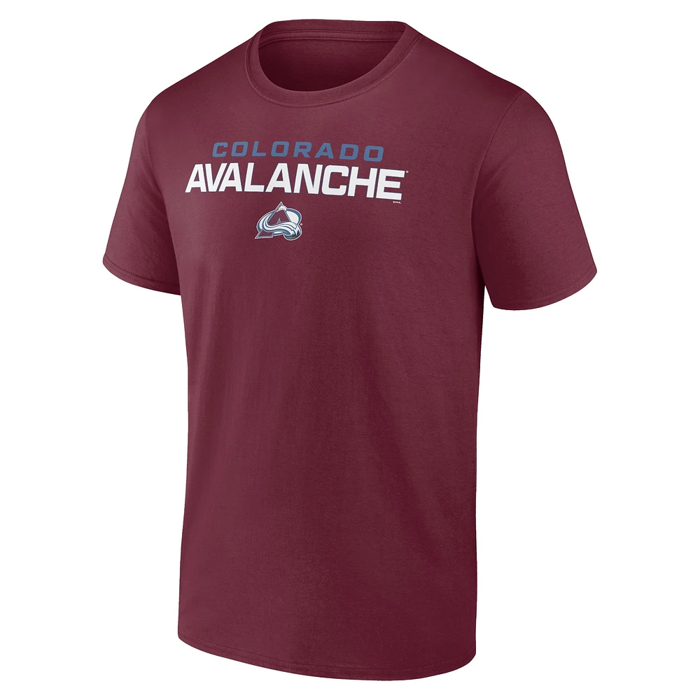 Men's Fanatics Burgundy Colorado Avalanche Barnburner T-Shirt