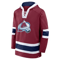 Men's Fanatics Burgundy Colorado Avalanche Inside Line Fleece Pullover Hoodie