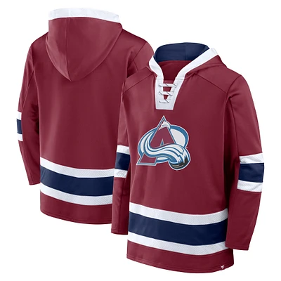 Sweat à capuche en polaire Inside Line Colorado Avalanche Bordeaux Fanatics pour hommes