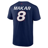 Men's Fanatics Cale Makar Navy Colorado Avalanche Authentic Pro Prime Name & Number T-Shirt